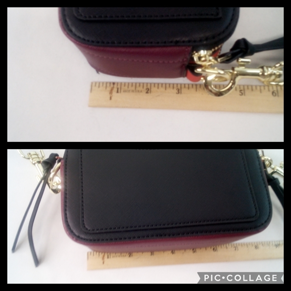 Marc Jacobs Black and Burgundy Crossbody Bag - Picture 4 of 7